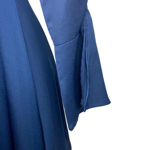 THE FIFTH LABEL Tie Neck Long Sleeve Dress Sz XS Blue - Picture 4 of 8